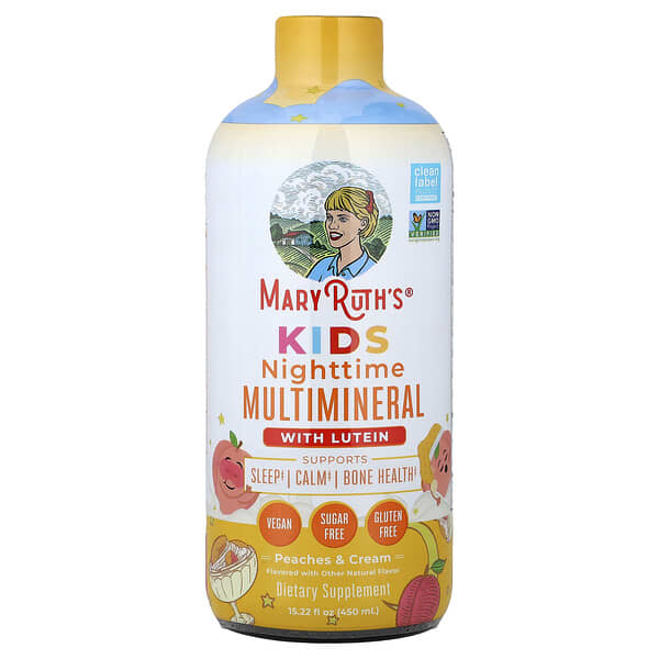 MaryRuth's, Kids, Nighttime Multivitamin With Lutein, Peaches & Cream, 15.22 fl oz (450 ml) 2 MaryRuth's, Kids, Nighttime Multivitamin With Lutein, Peaches & Cream, 15.22 fl oz (450 ml)