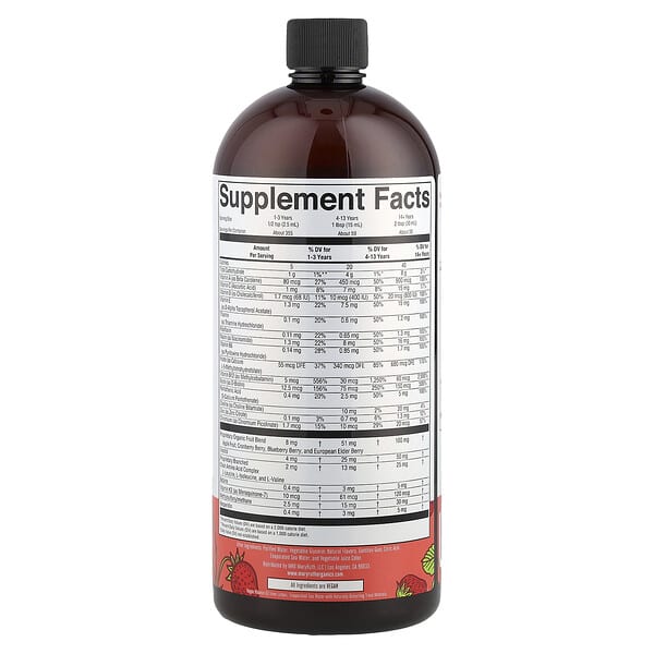 Alternative view of MaryRuth's, Liquid Morning Multivitamin Essentials+, Strawberry, 30 fl oz (887 ml)