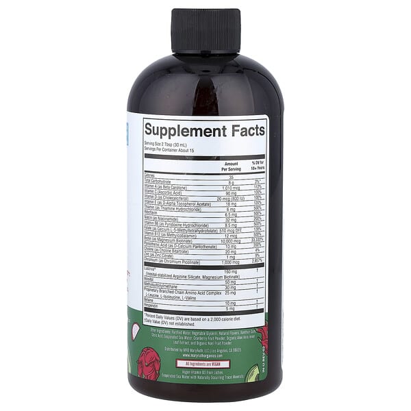 Alternative view of MaryRuth's, Liquid Morning Multivitamin + Hair Growth, Dragon Fruit Melon, 15.22 fl oz (450 ml)