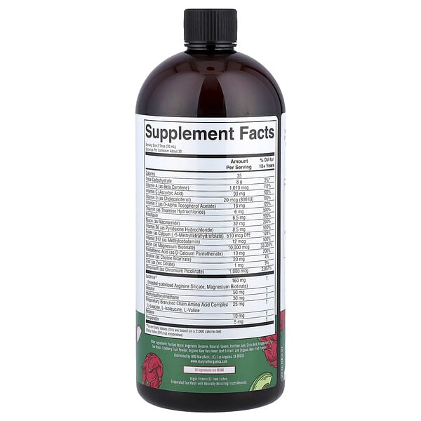 Alternative view of MaryRuth's, Liquid Morning Multivitamin + Hair Growth, Dragon Fruit Melon, 30 fl oz (887 ml)