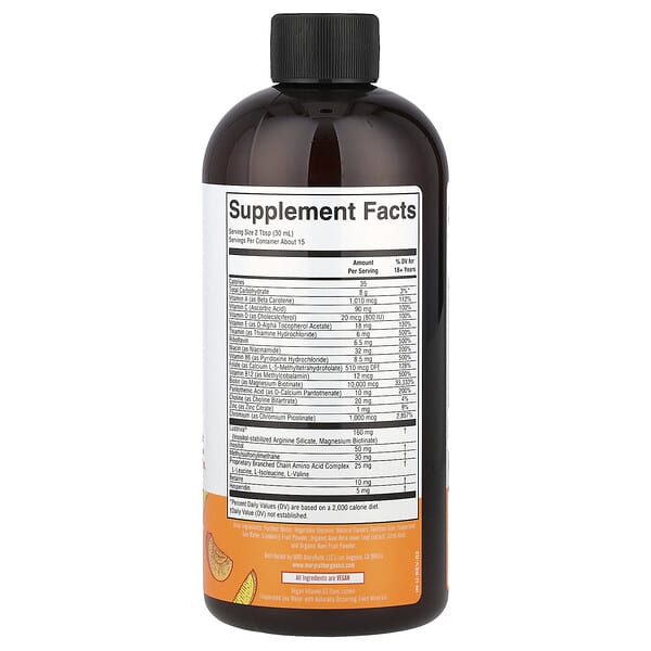 Alternative view of MaryRuth's, Liquid Morning Multivitamin + Hair Growth, Peach Mango, 15.22 fl oz (450 ml)