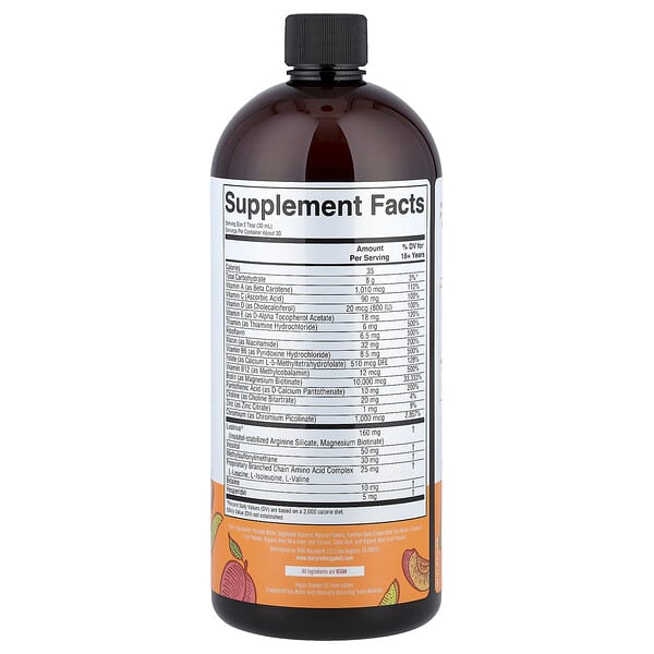Alternative view of MaryRuth's, Liquid Morning Multivitamin + Hair Growth, Peach Mango, 30 fl oz (887 ml)