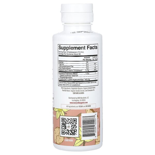 Alternative view of MaryRuth's, Lysine Liposomal, Snickerdoodle, 7.6 fl oz (225 ml)