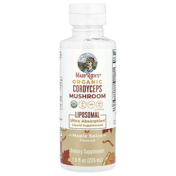 MaryRuth's, Organic Cordyceps Mushroom Liposomal, Maple Spice, 7.6 fl oz (225 ml)