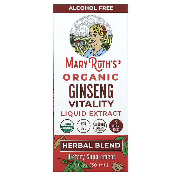 MaryRuth's, Organic Ginseng Vitality Liquid Extract, Alcohol Free, 1 fl oz (30 ml)