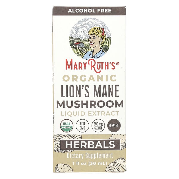 MaryRuth's, Organic Lion's Mane Mushroom Liquid Extract, Alcohol Free, 1 fl oz (30 ml)