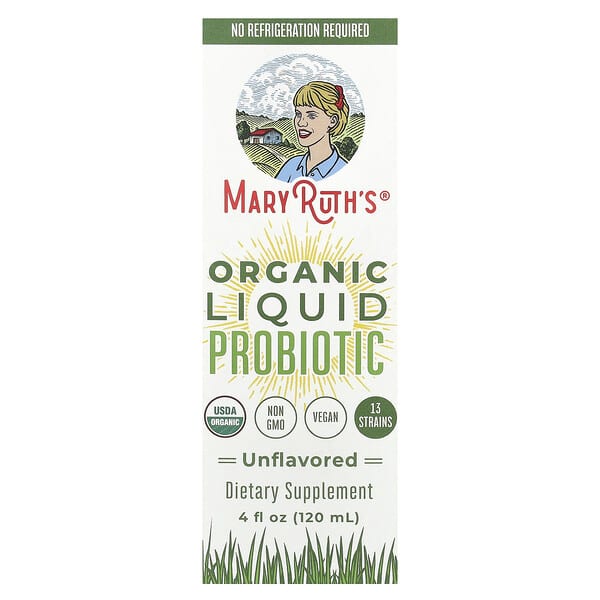 MaryRuth's, Organic Liquid Probiotic, Unflavored, 4 fl oz (120 ml) 5 MaryRuth's, Organic Liquid Probiotic, Unflavored, 4 fl oz (120 ml)