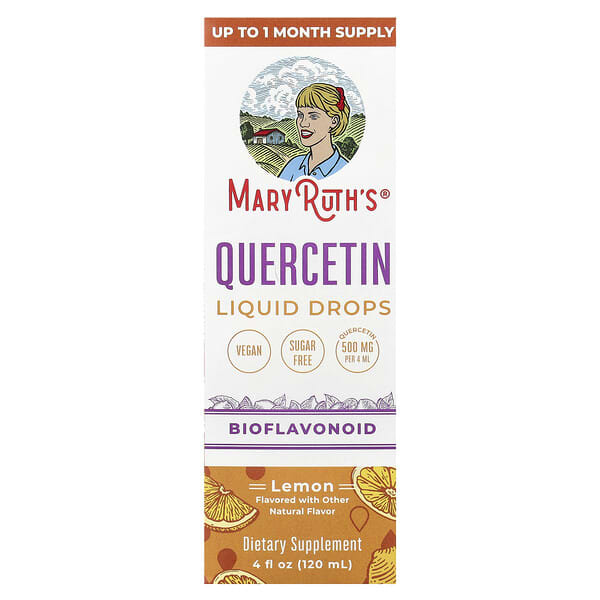 MaryRuth's, Quercetin Liquid Drops, Lemon, 4 fl oz (120 ml)