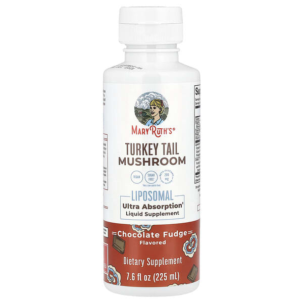 MaryRuth's, Turkey Tail Mushroom Liposomal, Chocolate Fudge, 7.6 fl oz (225 ml)