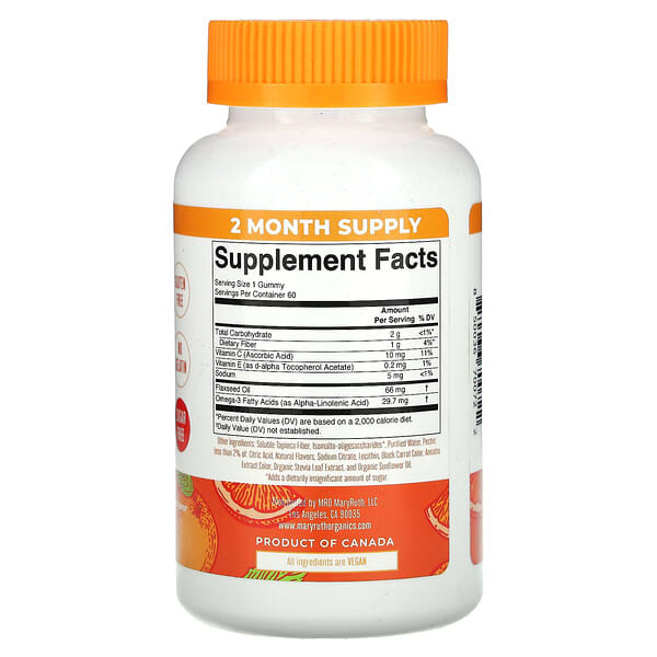 Alternative view of MaryRuth's, Vegan Omega-3 Gummies, Orange, 60 Gummies