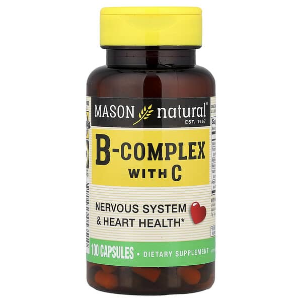 Mason Natural, B-Complex with C, 100 Capsules