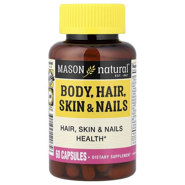 Mason Natural, Body, Hair, Skin & Nails, 60 Capsules