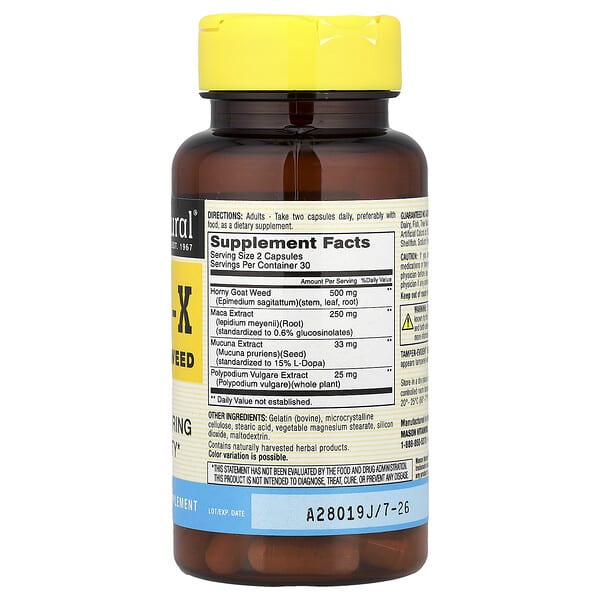 Alternative view of Mason Natural, Desire-X with Horny Goat Weed, 60 Capsules