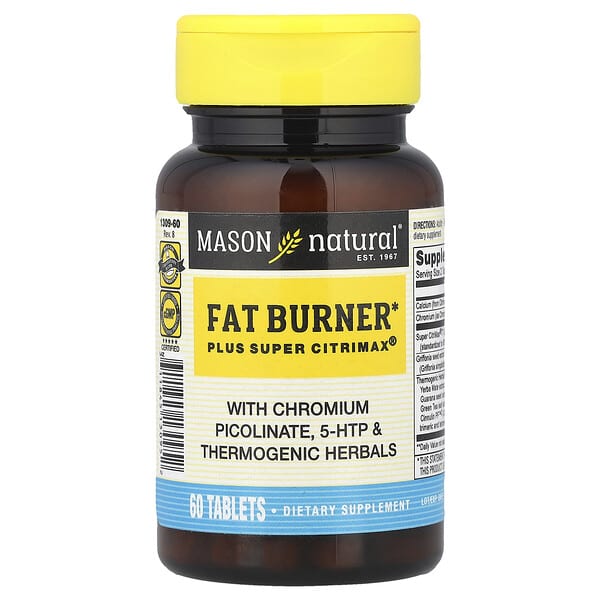 Mason Natural, Fat Burner Plus Super Citrimax®, 60 Tablets