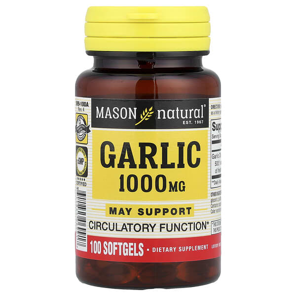 Mason Natural, Garlic, 1,000 mg, 100 Softgels
