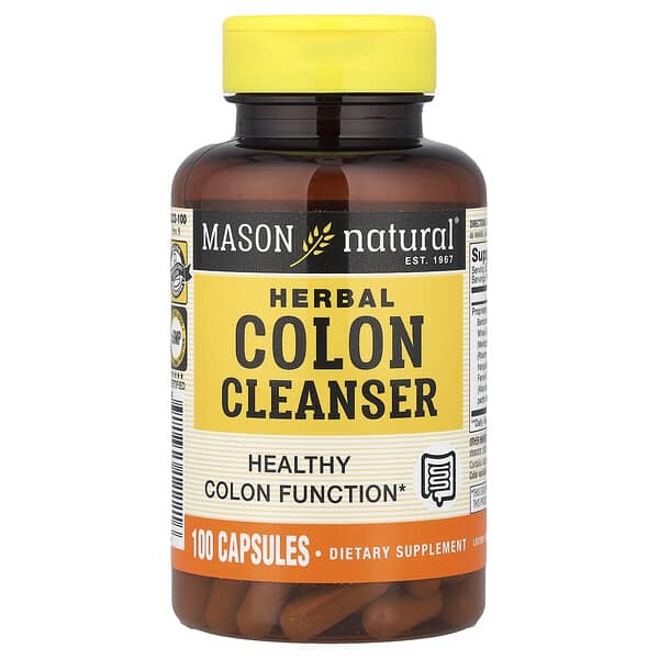Mason Natural, Herbal Colon Cleanser, 100 Capsules