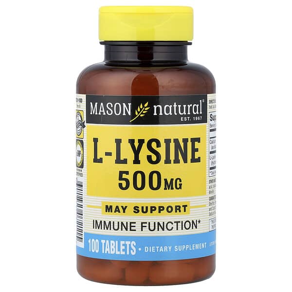 Mason Natural, L-Lysine, 100 Tablets