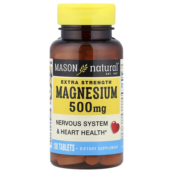 Mason Natural, Magnesium, 500 mg, 100 Tablets