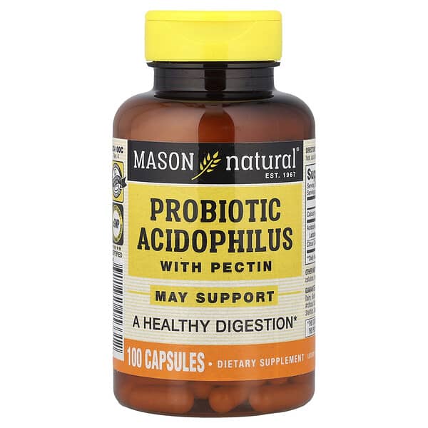 Mason Natural, Probiotic Acidophilus with Pectin, 100 Capsules