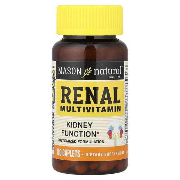 Mason Natural, Renal Multivitamin, 100 Caplets