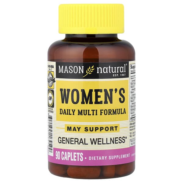 Mason Natural, Women's Daily Multi Formula, 90 Caplets