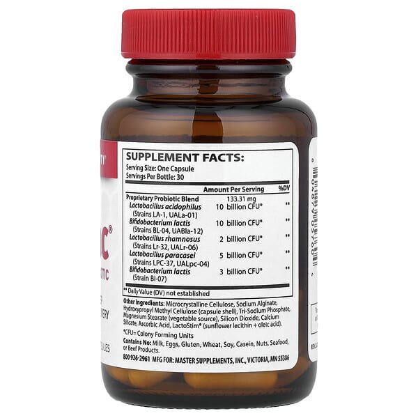 Alternative view of Master Supplements, Theralac®, Broad Spectrum Probiotic, 30 Capsules