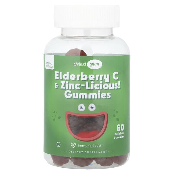 Maxi Health, Elderberry C & Zinc-Licious! Gummies, 60 Gummies
