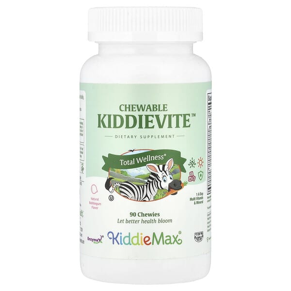 Maxi Health, KiddieMax® Chewable Kiddievite™, Natural Bubblegum, 90 Chewies