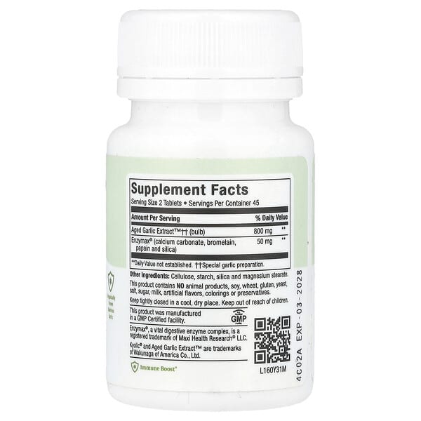 Alternative view of Maxi Health, Kyolic®, Aged Garlic Extract™, 90 Tablets