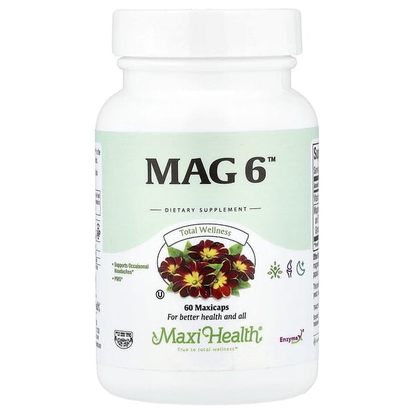Maxi Health, Mag 6™, 60 Maxicaps 3 Maxi Health, Mag 6™, 60 Maxicaps