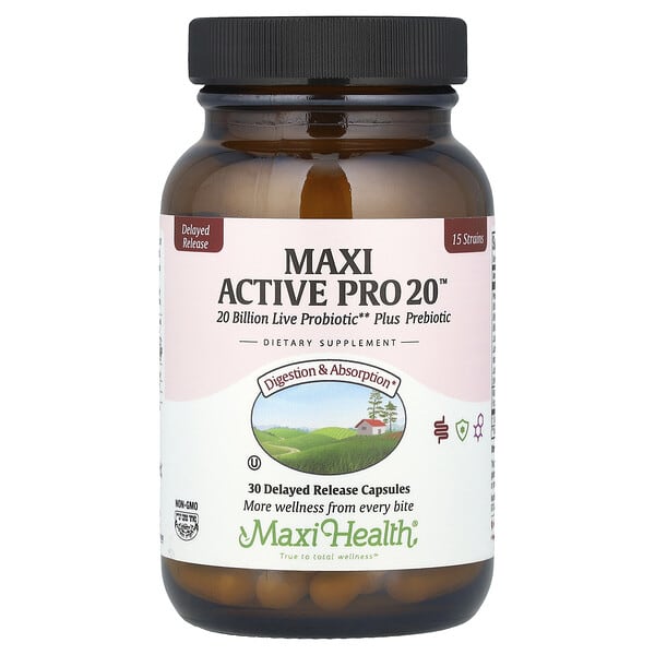 Maxi Health, Maxi Active Pro 20™, 20 Billion , 30 Delayed Release Capsules