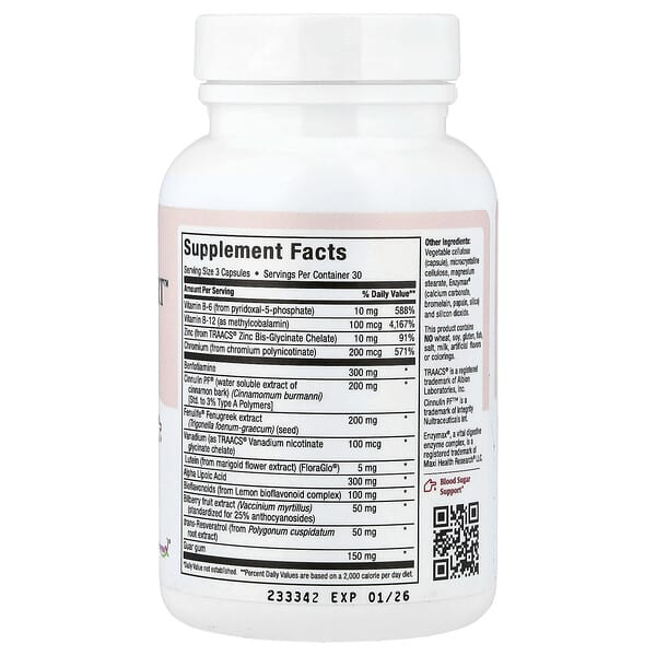 Alternative view of Maxi Health, Maxi Glucose Support™, 90 Capsules