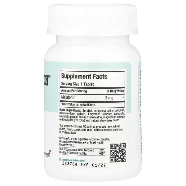 Alternative view of Maxi Health, Mel-O-Chew™, Natural Berry , 3 mg , 100 Chewies