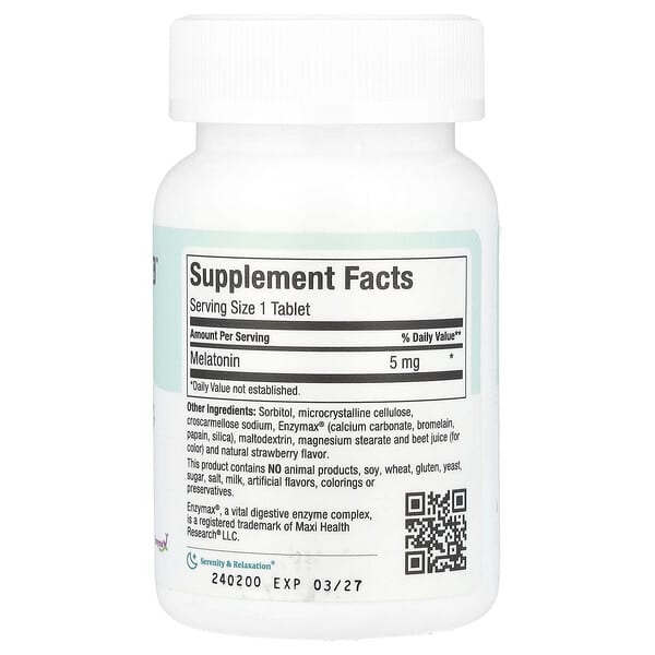 Alternative view of Maxi Health, Mel-O-Chew™, Natural Berry, 5 mg, 100 Chewies