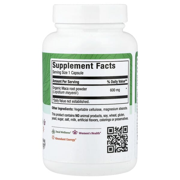 Alternative view of Maxi Health, Organic Maca, Full Spectrum, 90 Capsules (600 mg per Capsule)