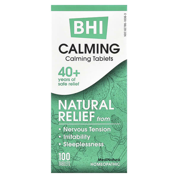 MediNatura, BHI, Calming, 100 Tablets
