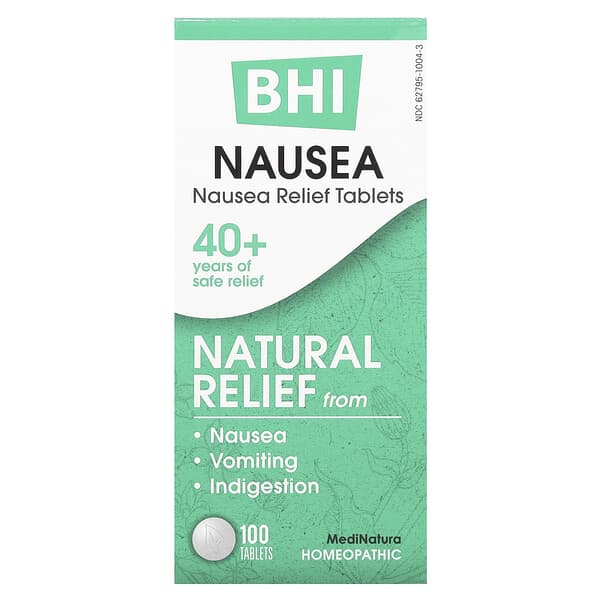 MediNatura, BHI, Nausea Relief Tablets , 100 Tablets
