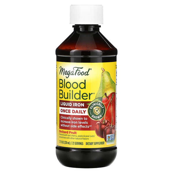 Alternative view of MegaFood, Blood Builder Liquid Iron, Once Daily, Orchard Fruit, 7.7 fl oz (230 ml)