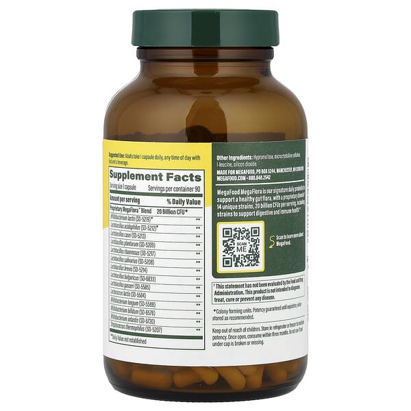 Alternative view of MegaFood, MegaFlora™, 90 Mini Capsules