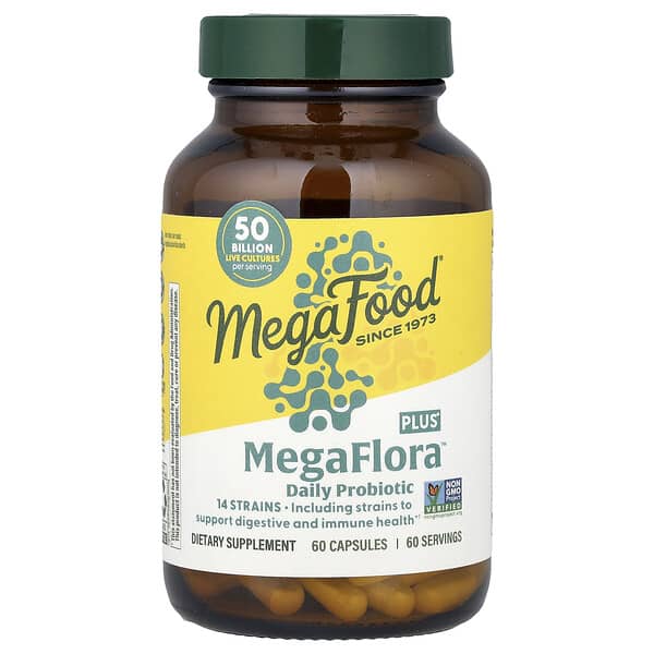 MegaFood, MegaFlora™ Plus, 60 Capsules