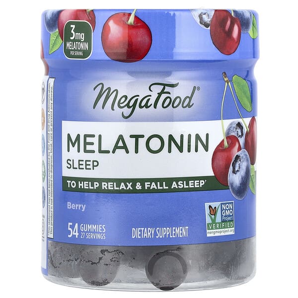 MegaFood, Melatonin, Berry, 54 Gummies