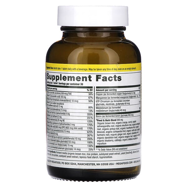 Alternative view of MegaFood, Men 40+ One Daily Multivitamin, 30 Tablets