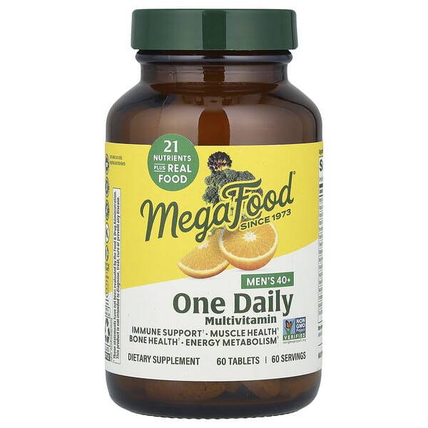 MegaFood, Men's 40+ One Daily Multivitamin, 60 Tablets