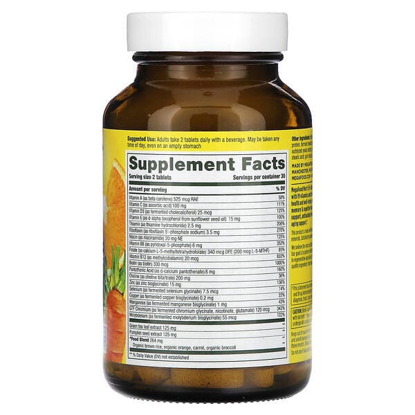 Alternative view of MegaFood, Men's 55+, Advanced Multivitamin, 60 Tablets