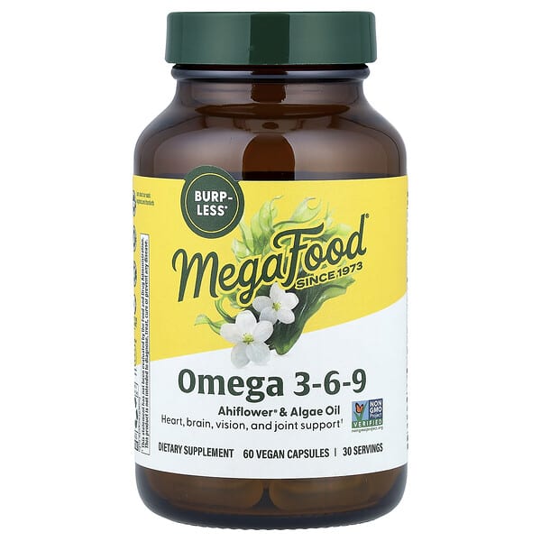 MegaFood, Omega 3-6-9, 60 Vegan Capsules