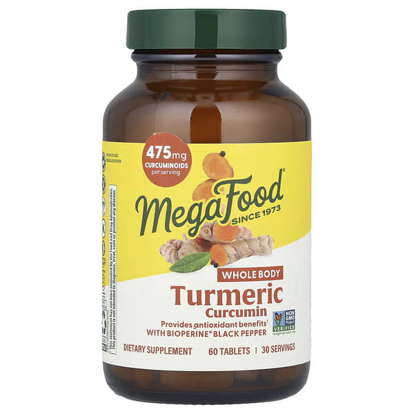 MegaFood, Turmeric Curcumin, 60 Tablets