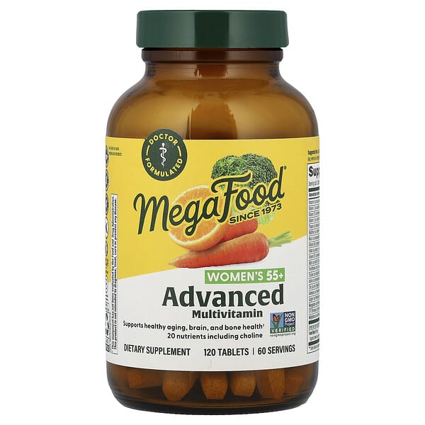 MegaFood, Women's 55+, Advanced Multivitamin, 120 Tablets