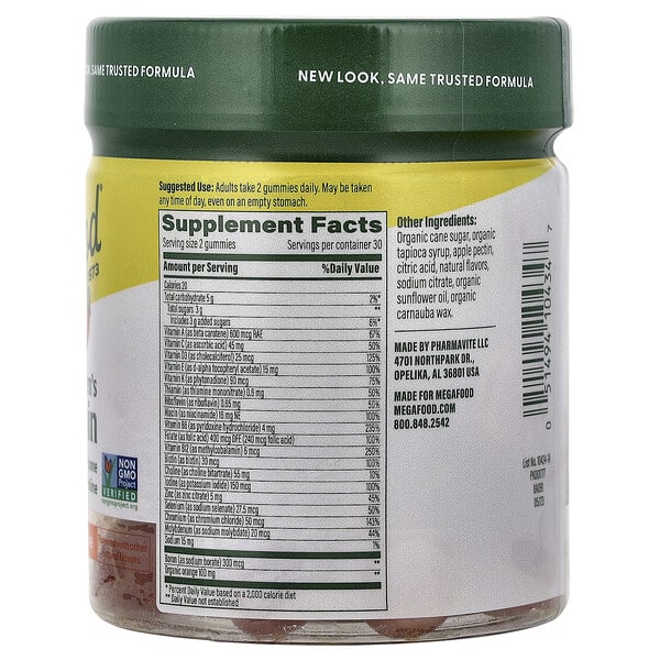 Alternative view of MegaFood, Women's Multivitamin Gummies, Tangerine, 60 Gummies