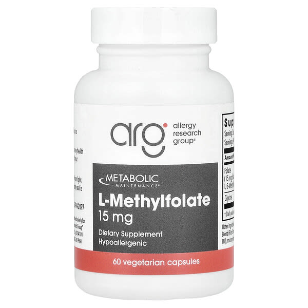 Metabolic Maintenance, L-Methylfolate, 15 mg, 60 Vegetarian Capsules
