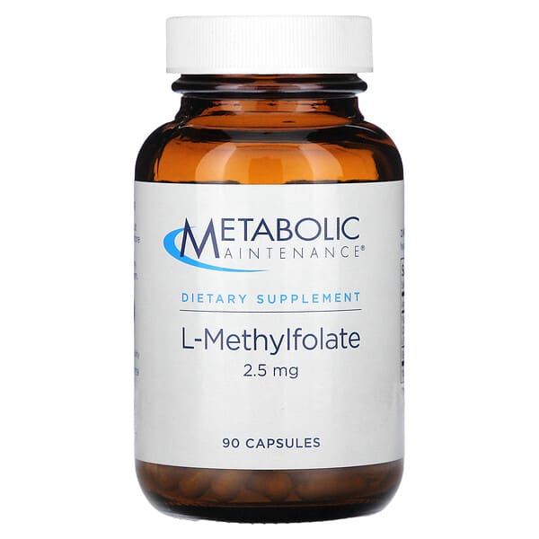 Metabolic Maintenance, L-Methylfolate, 2.5 mg, 90 Capsules 4 Metabolic Maintenance, L-Methylfolate, 2.5 mg, 90 Capsules